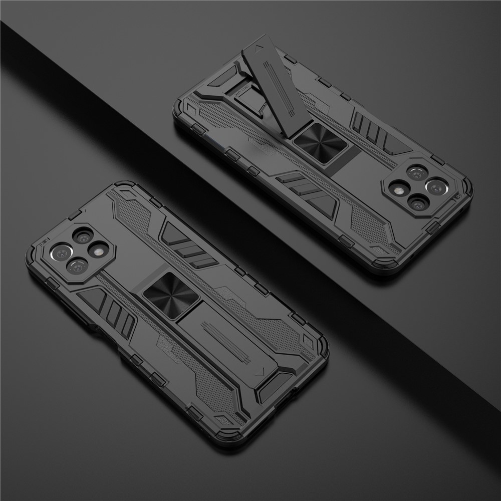 PC + TPU Hybrid Phone Case Shockproof Protective Cover with Kickstand for Xiaomi Mi 11 Lite 4G/5G - Black-12