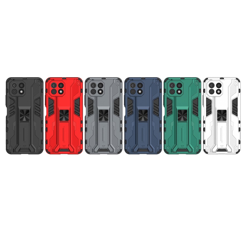 PC + TPU Hybrid Phone Case Shockproof Protective Cover with Kickstand for Xiaomi Mi 11 Lite 4G/5G - Black-14