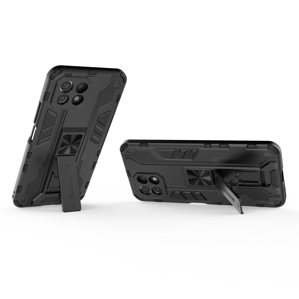 PC + TPU Hybrid Phone Case Shockproof Protective Cover with Kickstand for Xiaomi Mi 11 Lite 4G/5G - Black-3