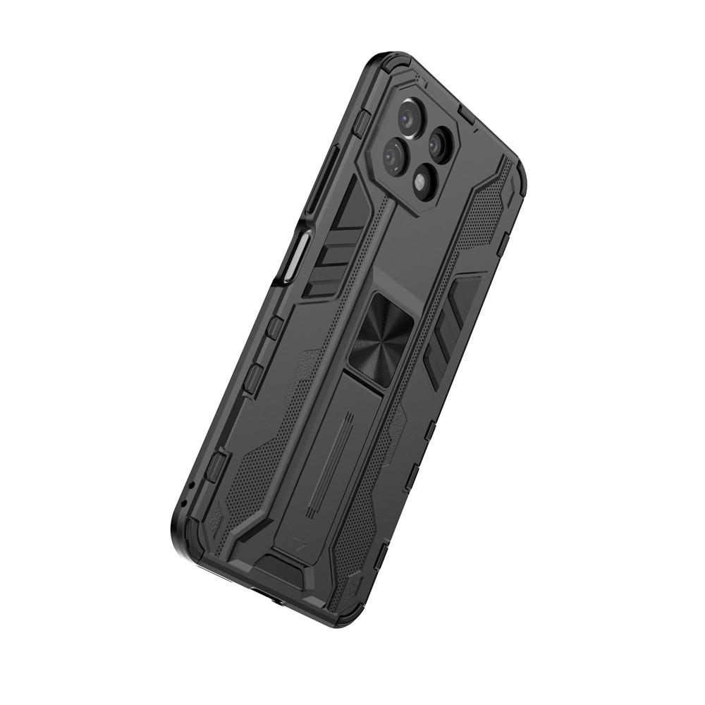 PC + TPU Hybrid Phone Case Shockproof Protective Cover with Kickstand for Xiaomi Mi 11 Lite 4G/5G - Black-4