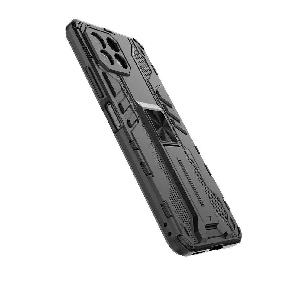 PC + TPU Hybrid Phone Case Shockproof Protective Cover with Kickstand for Xiaomi Mi 11 Lite 4G/5G - Black-5