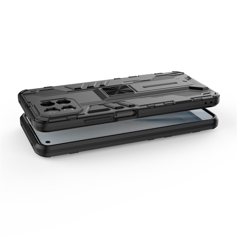 PC + TPU Hybrid Phone Case Shockproof Protective Cover with Kickstand for Xiaomi Mi 11 Lite 4G/5G - Black-7