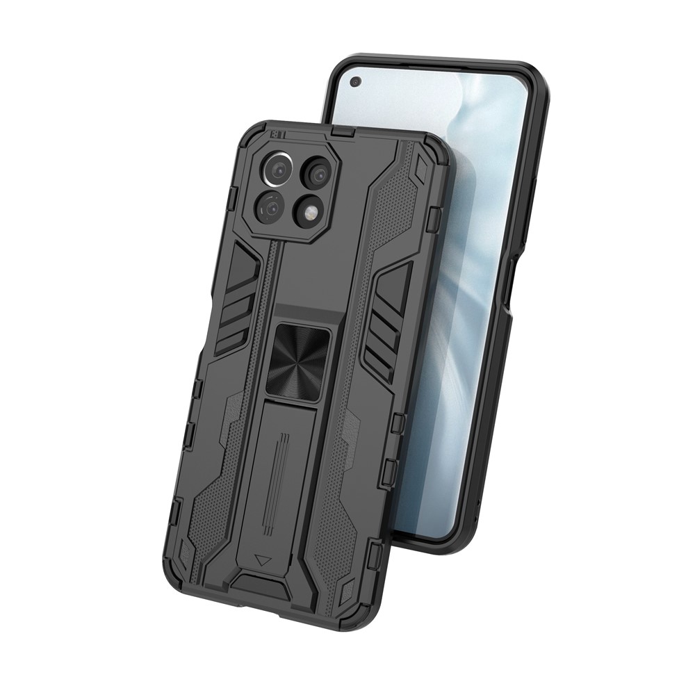 PC + TPU Hybrid Phone Case Shockproof Protective Cover with Kickstand for Xiaomi Mi 11 Lite 4G/5G - Black-8
