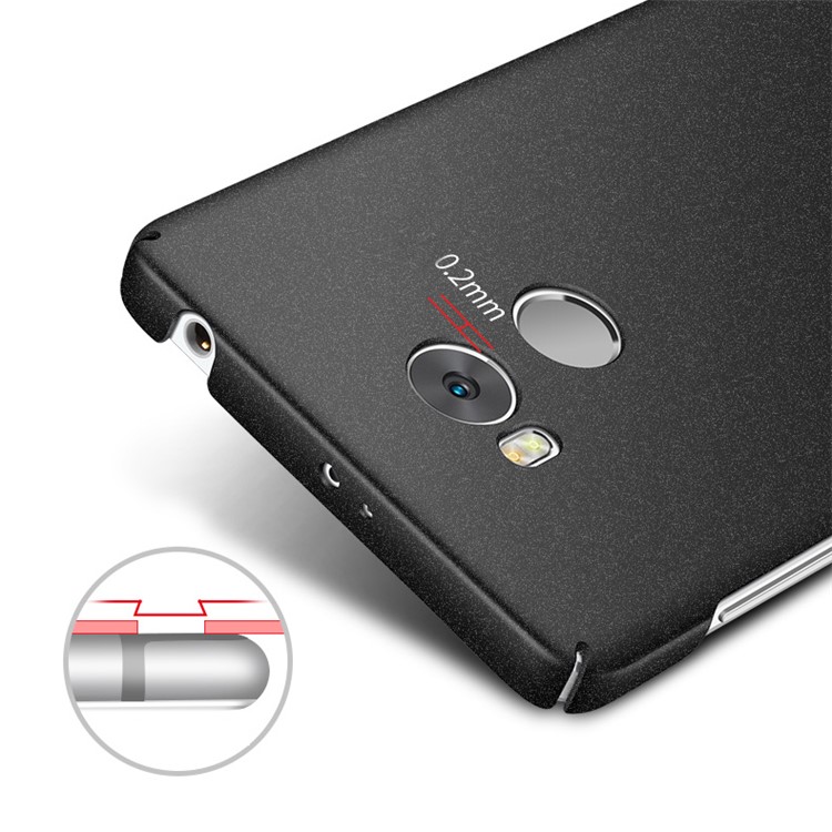 MSVII Ultra-thin Matte Anti-shock Plastic Phone Shell for Xiaomi Redmi 4 Prime / Pro - Black-5