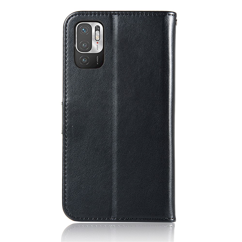 Imprinted Dream Catcher Owl Leather Flip Cover for Xiaomi Redmi Note 10 5G - Black-3
