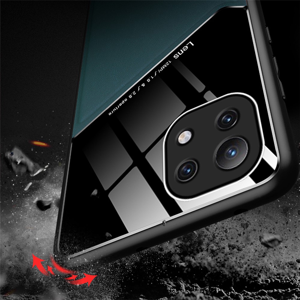 Precise Cut-Out Cover Leather Coated Hybrid Case with Magnetic Metal Sheet Design for Xiaomi Mi 11 Lite 4G/5G - Black-4