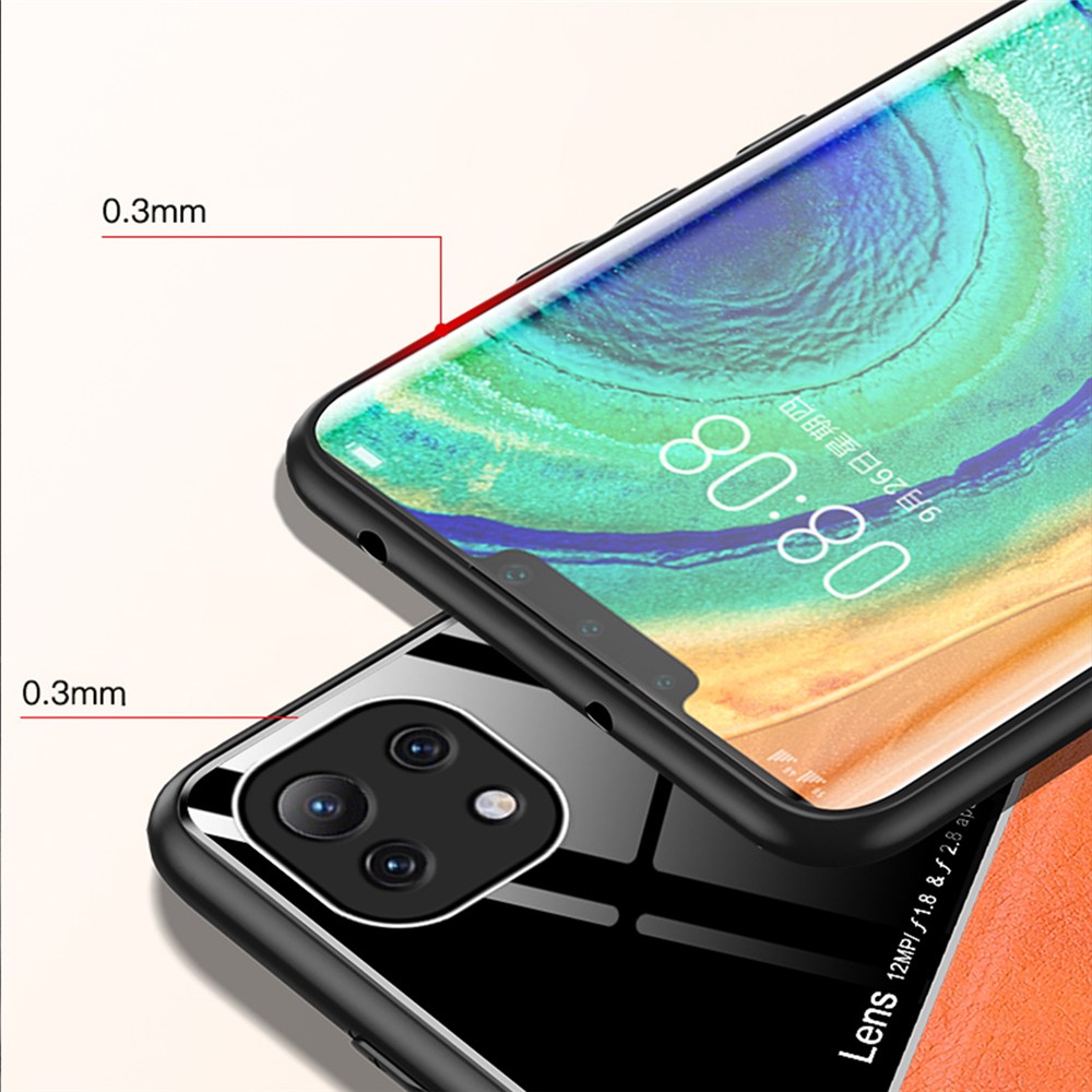Precise Cut-Out Cover Leather Coated Hybrid Case with Magnetic Metal Sheet Design for Xiaomi Mi 11 Lite 4G/5G - Black-5