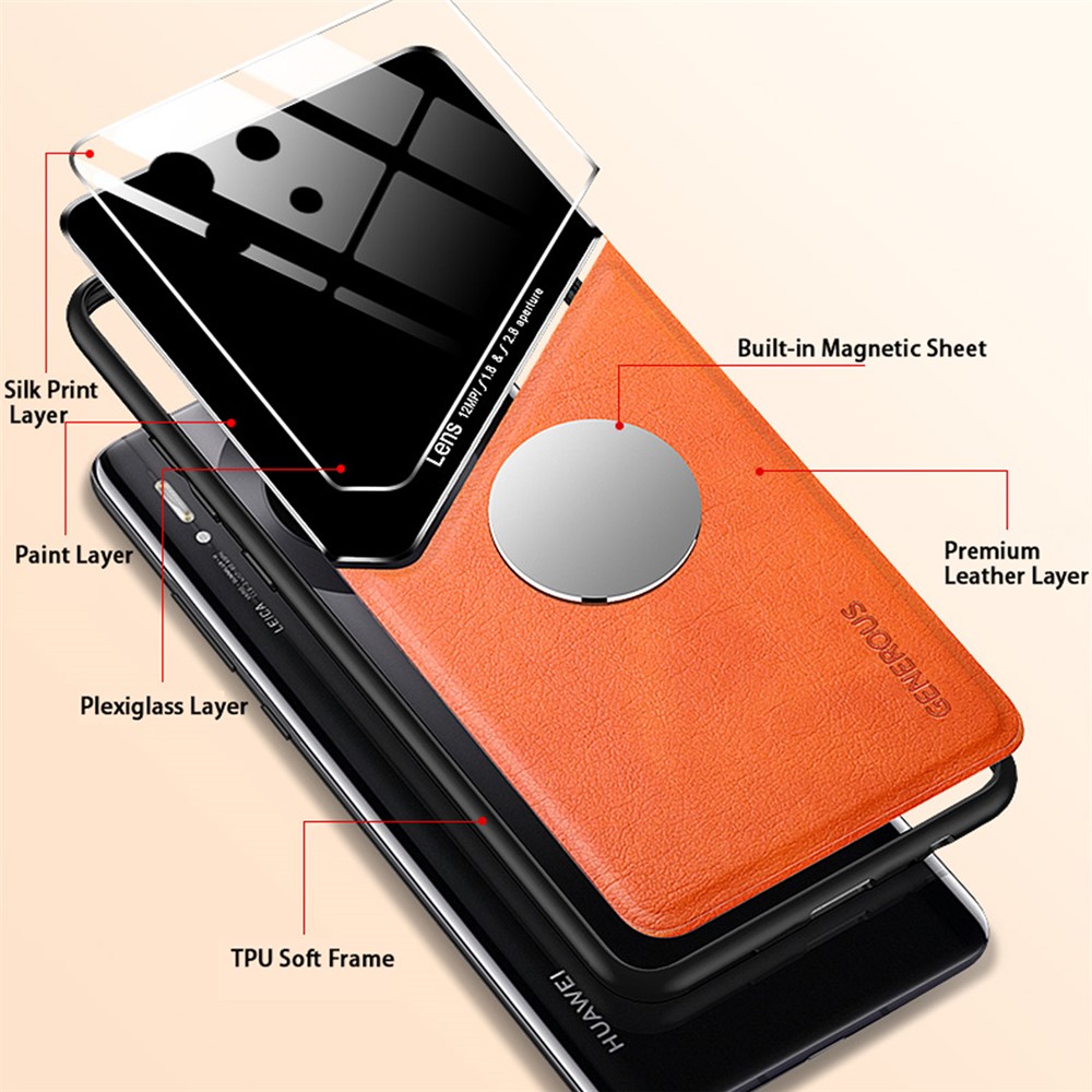 Precise Cut-Out Cover Leather Coated Hybrid Case with Magnetic Metal Sheet Design for Xiaomi Mi 11 Lite 4G/5G - Black-6