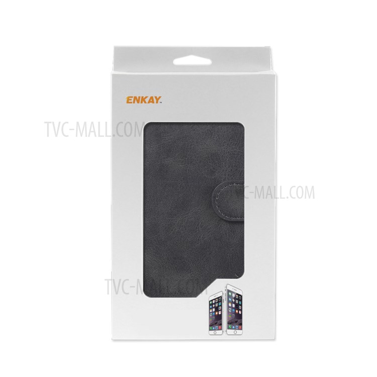 ENKAY TPU Frame+PU Leather Phone Protector Wallet Stand Cover for Xiaomi Redmi Note 10 Pro Max / Redmi Note 10 Pro - Black-8