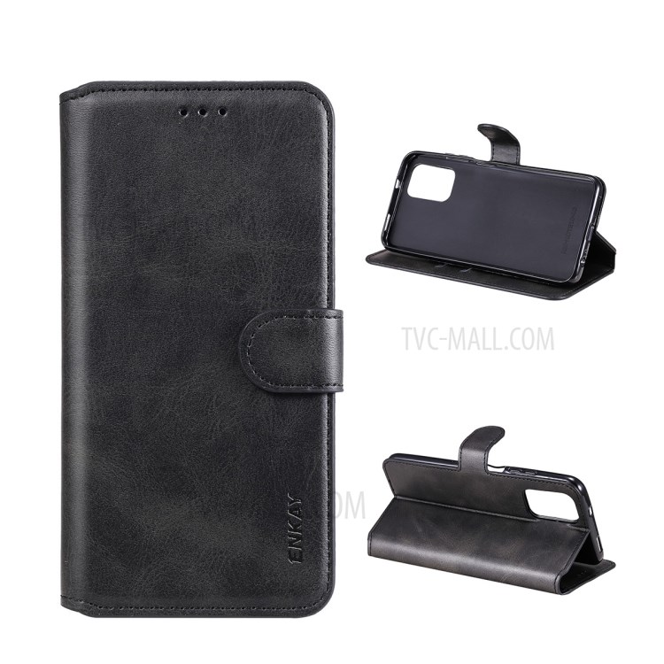 ENKAY PU Leather + TPU Protector Wallet Stand Cover for Xiaomi Redmi Note 10 4G / Redmi Note 10S - Black-7