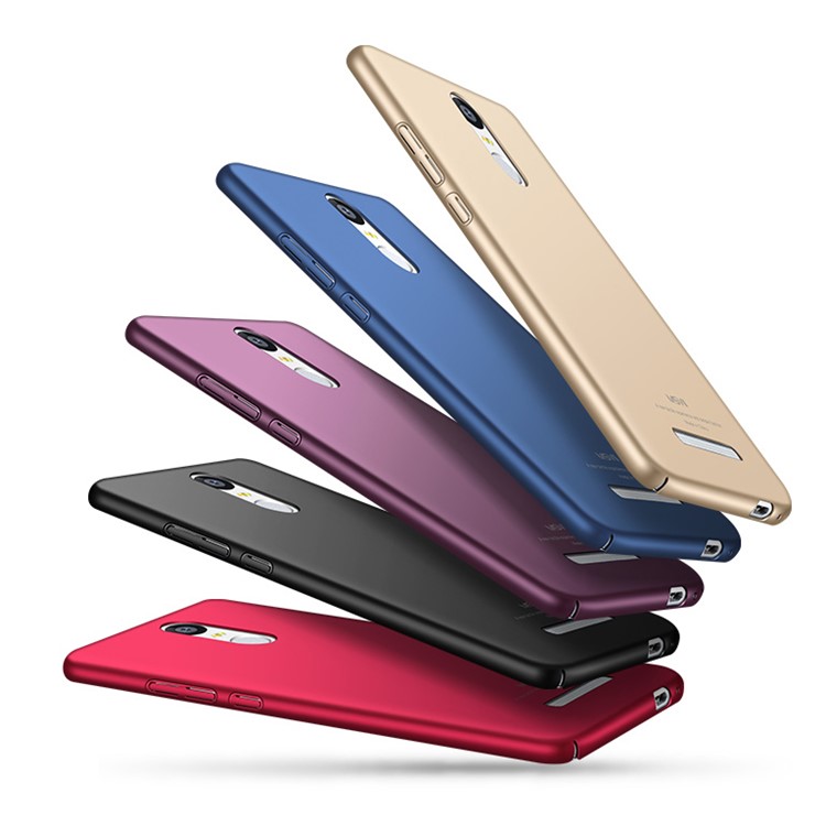 MSVII Ultra-thin Protective Hard Plastic Phone Case for Xiaomi Redmi Note 3 - Black-5