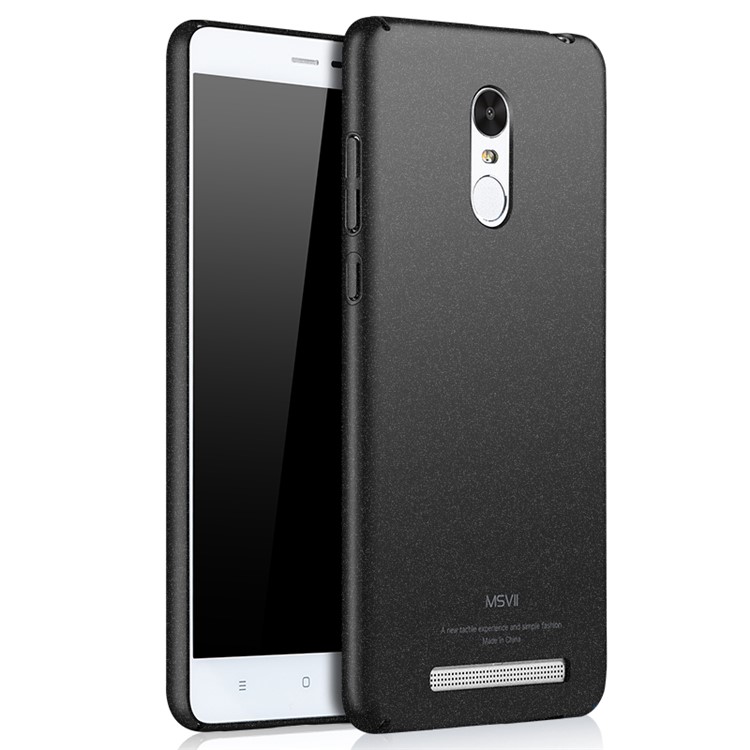 MSVII Ultra-thin Anti-shock Matte Plastic Phone Case for Xiaomi Redmi Note 3 / Note 3 Pro - Black-1