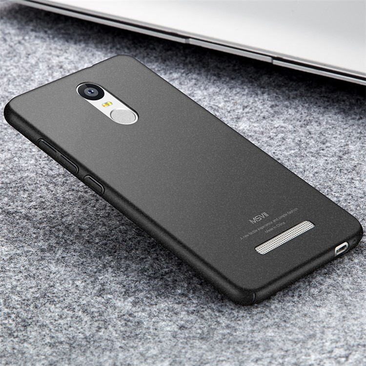 MSVII Ultra-thin Anti-shock Matte Plastic Phone Case for Xiaomi Redmi Note 3 / Note 3 Pro - Black-3
