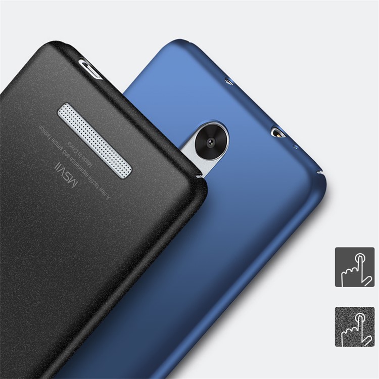 MSVII Ultra-thin Anti-shock Matte Plastic Phone Case for Xiaomi Redmi Note 3 / Note 3 Pro - Black-4