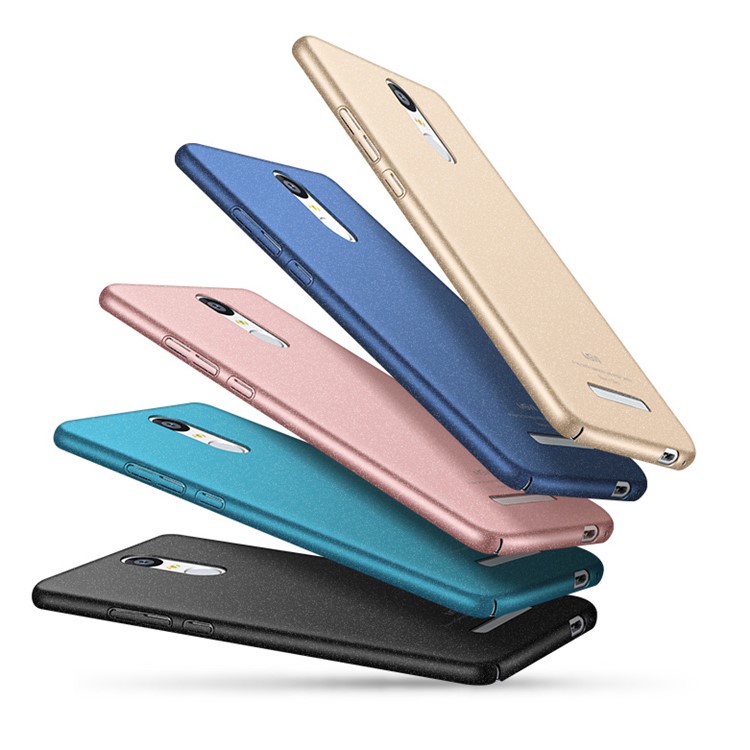 MSVII Ultra-thin Anti-shock Matte Plastic Phone Case for Xiaomi Redmi Note 3 / Note 3 Pro - Black-6