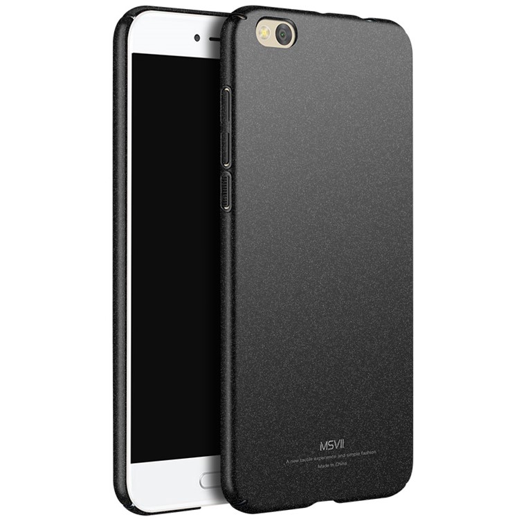 MSVII Ultra-thin Matte Anti-shock Plastic Mobile Phone Case for Xiaomi Mi 5c - Black-1