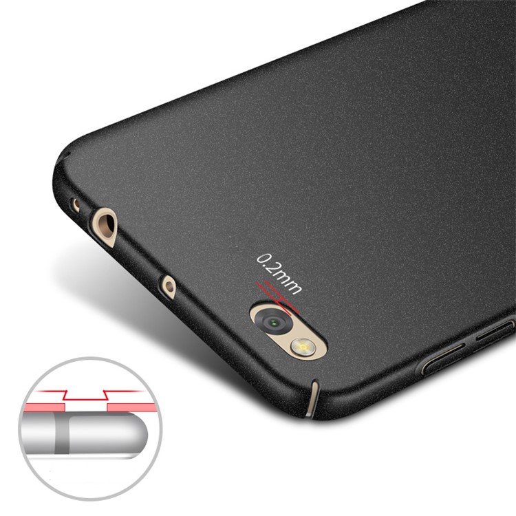 MSVII Ultra-thin Matte Anti-shock Plastic Mobile Phone Case for Xiaomi Mi 5c - Black-4