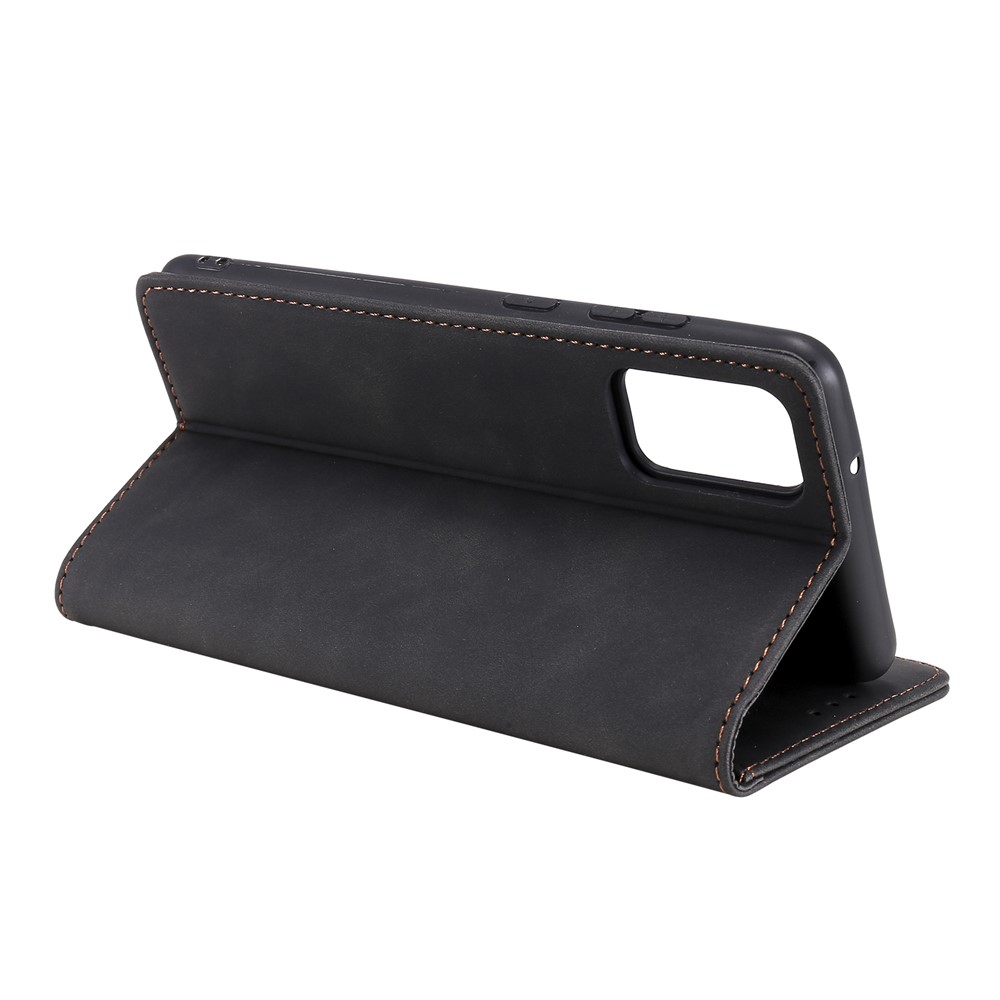 Tri-colored Ornament Decor Wallet Design Phone Cover Case for Xiaomi Redmi K40/K40 Pro - Black-5