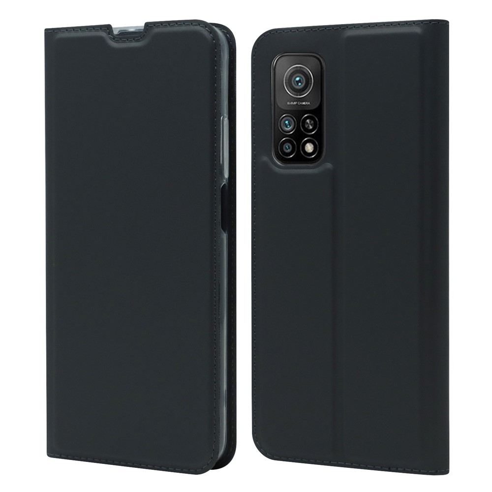 Magnetic Closure PU Leather Cell Phone Case with Stand and Card Holder for Xiaomi Mi 10T 5G/10T Pro 5G/Redmi K30S - Black-1