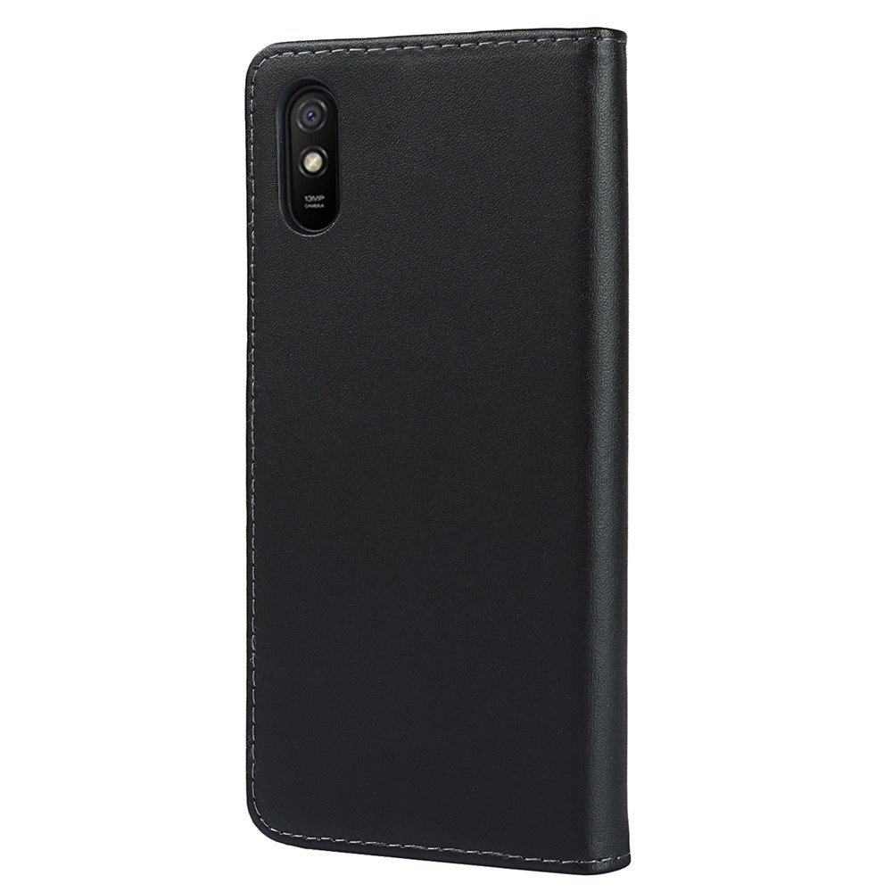 Split Leather Phone Case Wallet Stand Design Protective Cover Shell for Xiaomi Redmi 9A-3