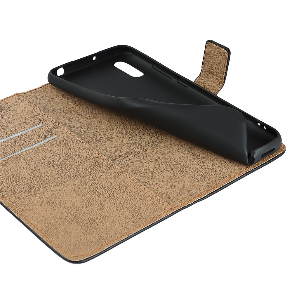 Split Leather Phone Case Wallet Stand Design Protective Cover Shell for Xiaomi Redmi 9A-9