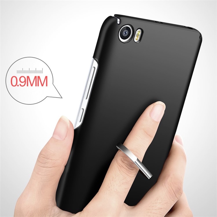 MSVII Ultra-thin Protective Hard Plastic Phone Case with Finger Ring Holder for Xiaomi Mi 5 - Black-4