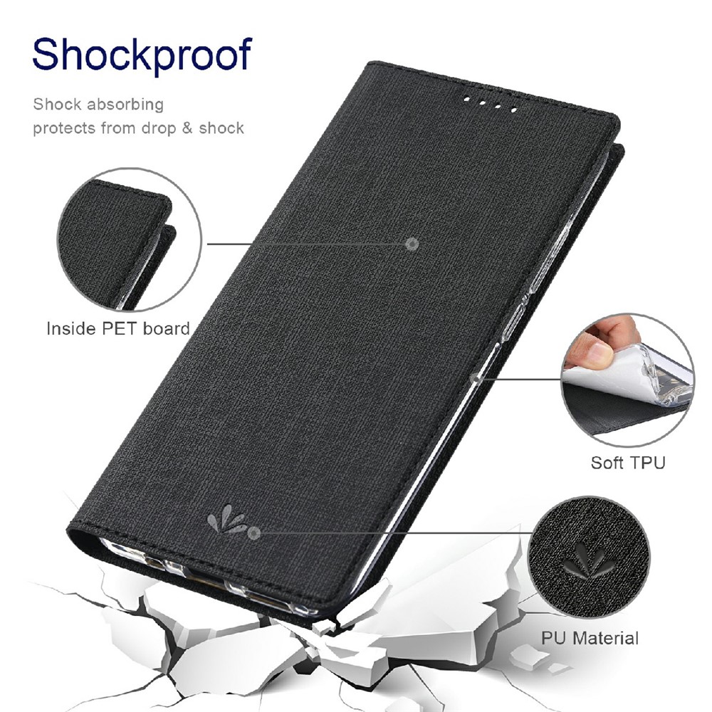 VILI DMX Series Card Holder Leather Protector Cover with Stand for Xiaomi Mi 11 Ultra - Black-6