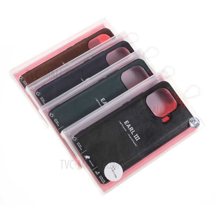 X-LEVEL TPU Phone Shell Coated with Vintage Style PU Leather for Xiaomi Mi 11 Pro - Black-9