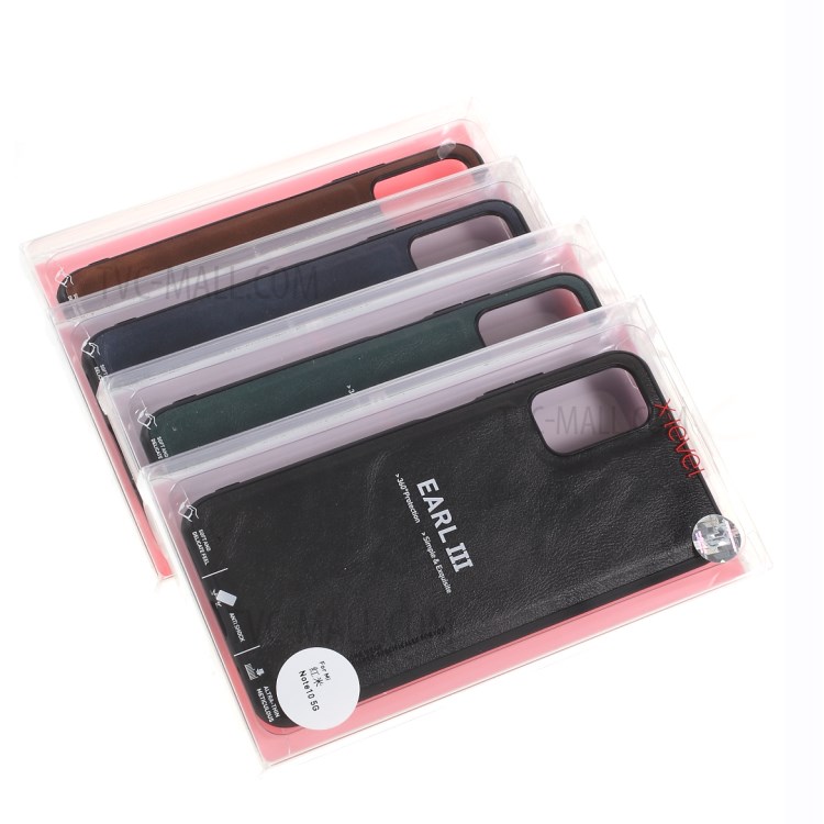 X-LEVEL For Xiaomi Redmi Note 10 5G Vintage Style PU Leather Coated TPU Phone Shell - Black-9
