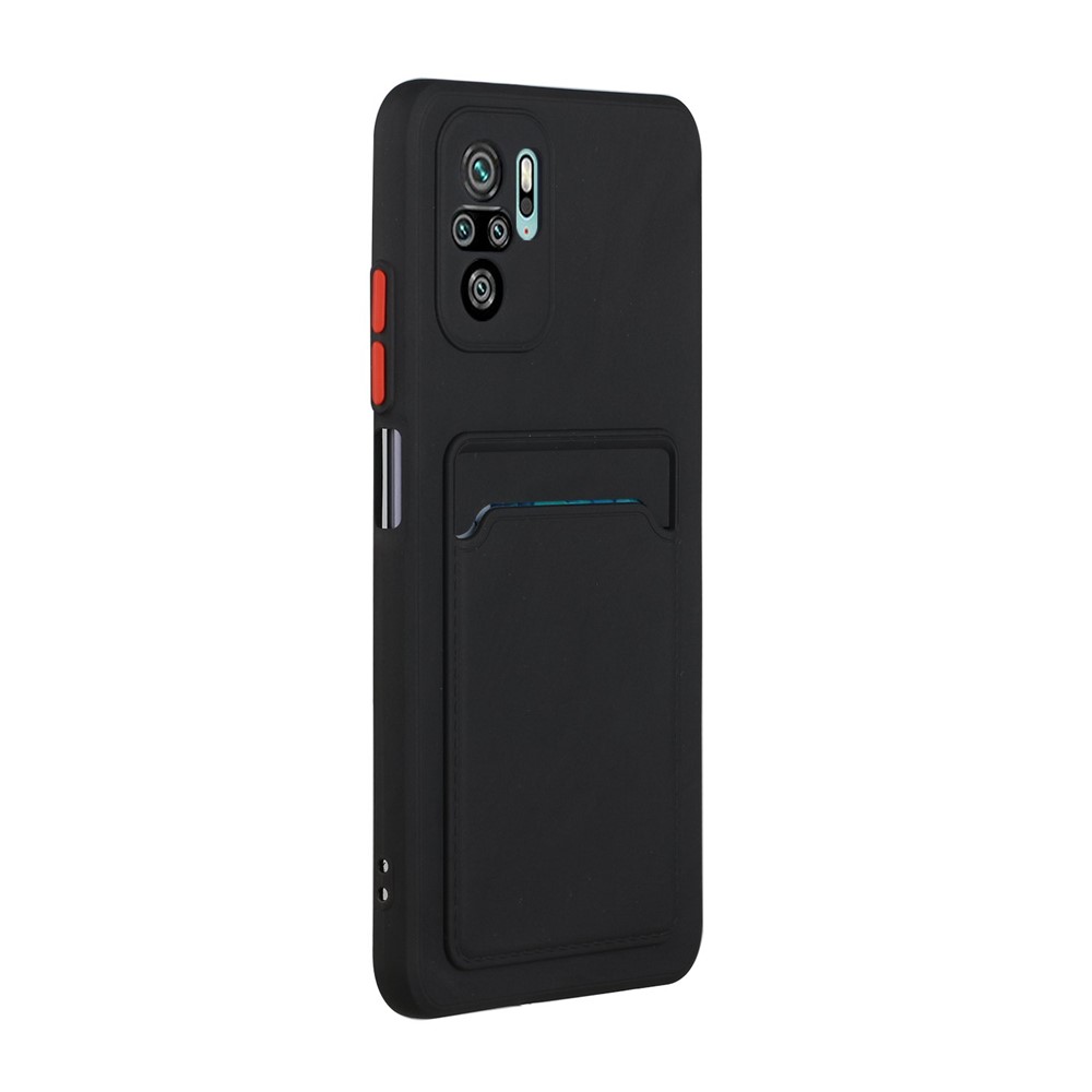 Soft TPU Phone Case Cover with Card Slot for Xiaomi Redmi Note 10 4G/Redmi Note 10S - Black-3
