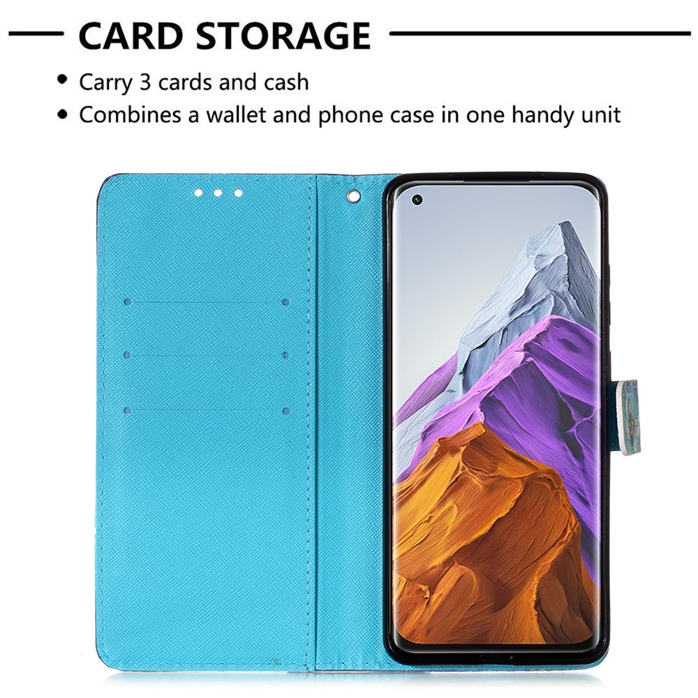 Light Spot Decor Patterned Leather Wallet Shell for Xiaomi Mi 11 Pro - Dream Catcher-5
