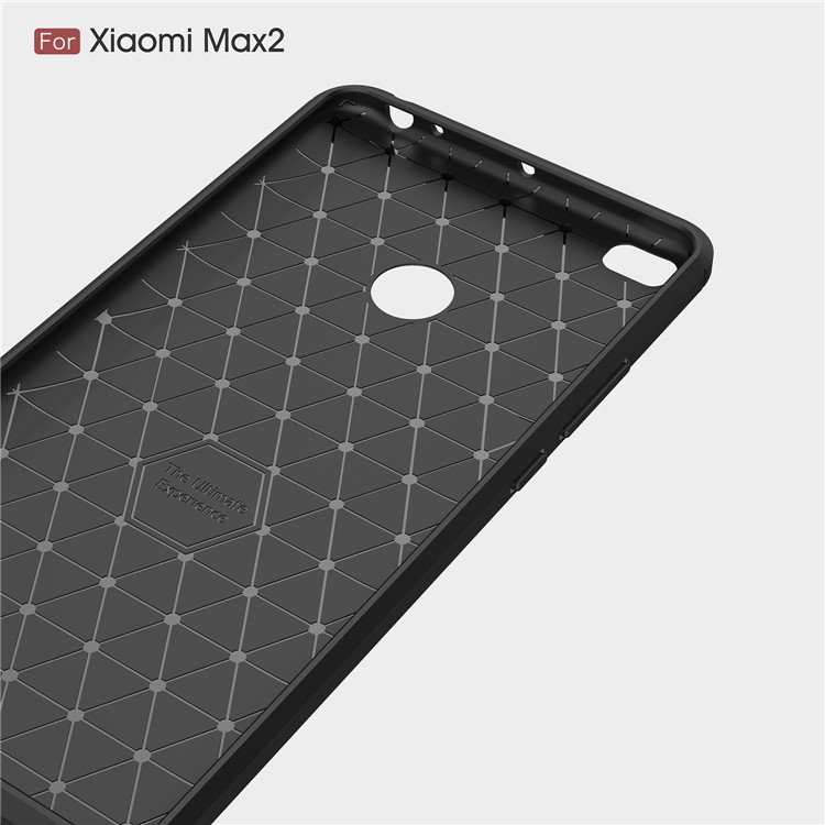 Carbon Fiber Texture Brushed TPU Back Case for Xiaomi Mi Max 2 - Black-5