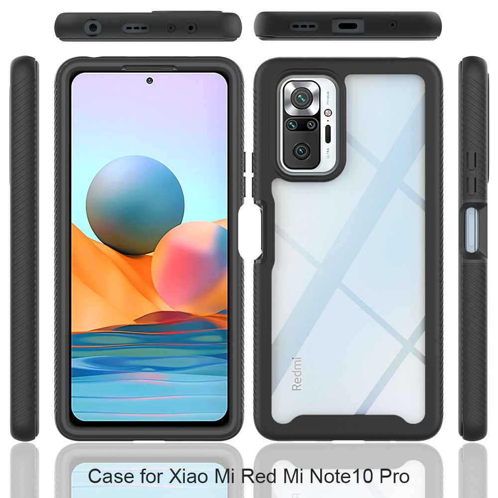 TPU + PC Hybrid Case for Xiaomi Redmi Note 10 Pro / Note 10 Pro Max Mobile Phone Protector Cover - Black-6