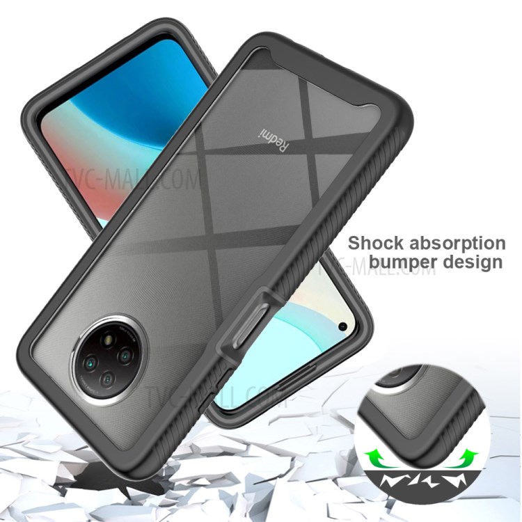 TPU + PC Hybrid Case Protection Cover for Xiaomi Redmi Note 9 5G/Note 9T 5G - Red-3
