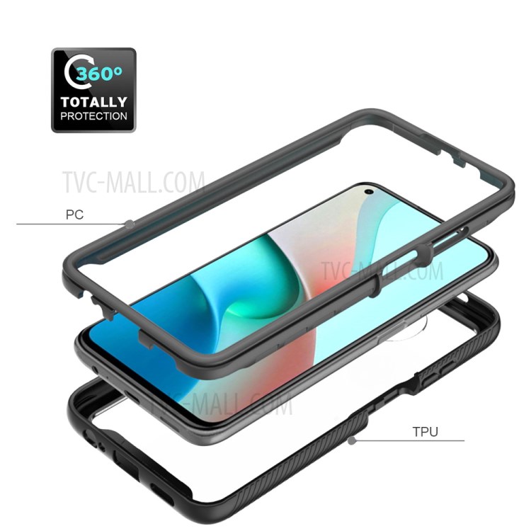 TPU + PC Hybrid Case Protection Cover for Xiaomi Redmi Note 9 5G/Note 9T 5G - Red-5