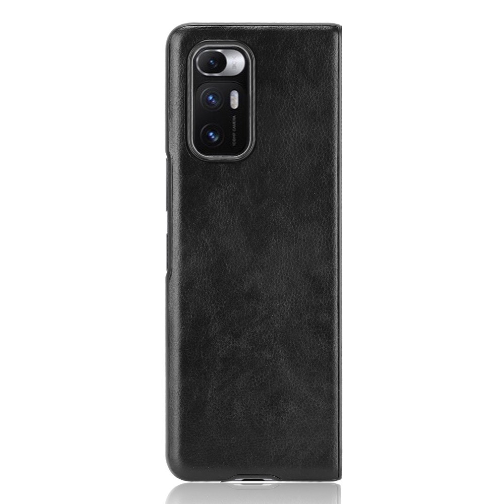 Litchi Texture Shockproof Leather Coated PC Phone Back Case Cover for Xiaomi Mi Mix Fold - Black-2
