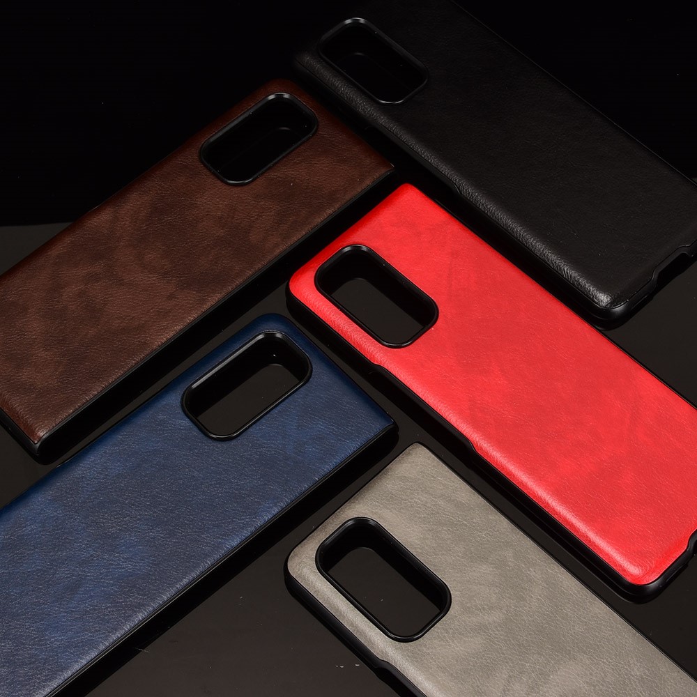 Litchi Texture Shockproof Leather Coated PC Phone Back Case Cover for Xiaomi Mi Mix Fold - Black-6