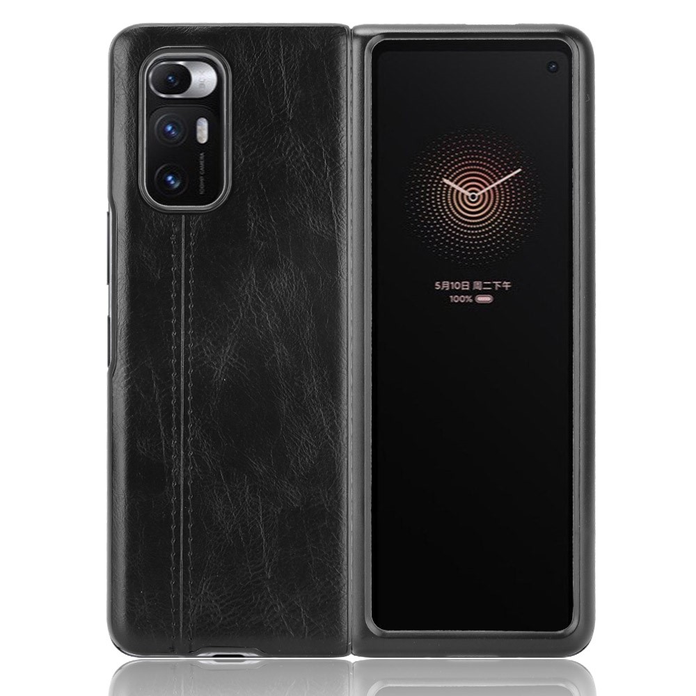 Stitching Line Design PU Leather Coated PC+TPU Phone Case for Xiaomi Mi Mix Fold - Black-1