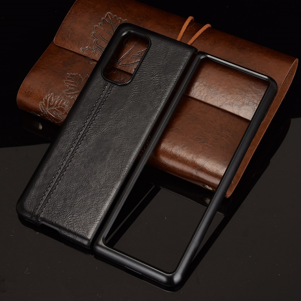 Stitching Line Design PU Leather Coated PC+TPU Phone Case for Xiaomi Mi Mix Fold - Black-6