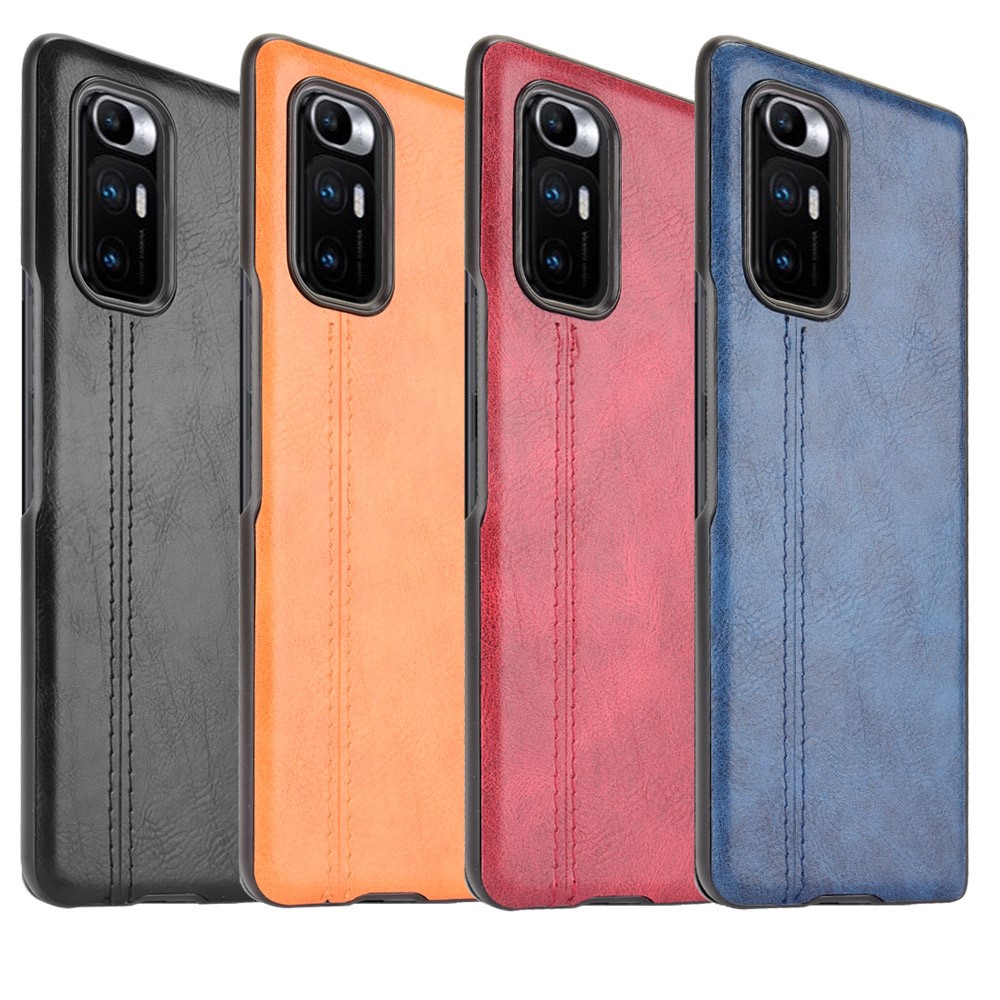 Stitching Line Design PU Leather Coated PC+TPU Phone Case for Xiaomi Mi Mix Fold - Black-7