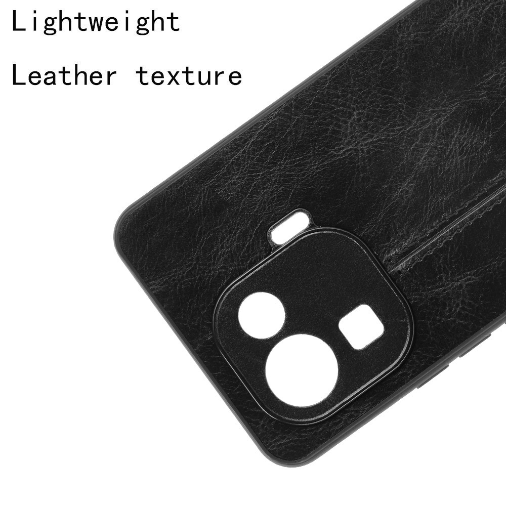 Stitching Line Design PU Leather Coated PC+TPU Phone Case for Xiaomi Mi 11 Pro - Black-3
