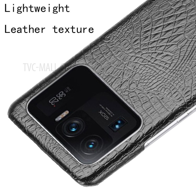 Crocodile Texture Leather Coated Hard PC Phone Cover Case for Xiaomi Mi 11 Ultra - Black-4