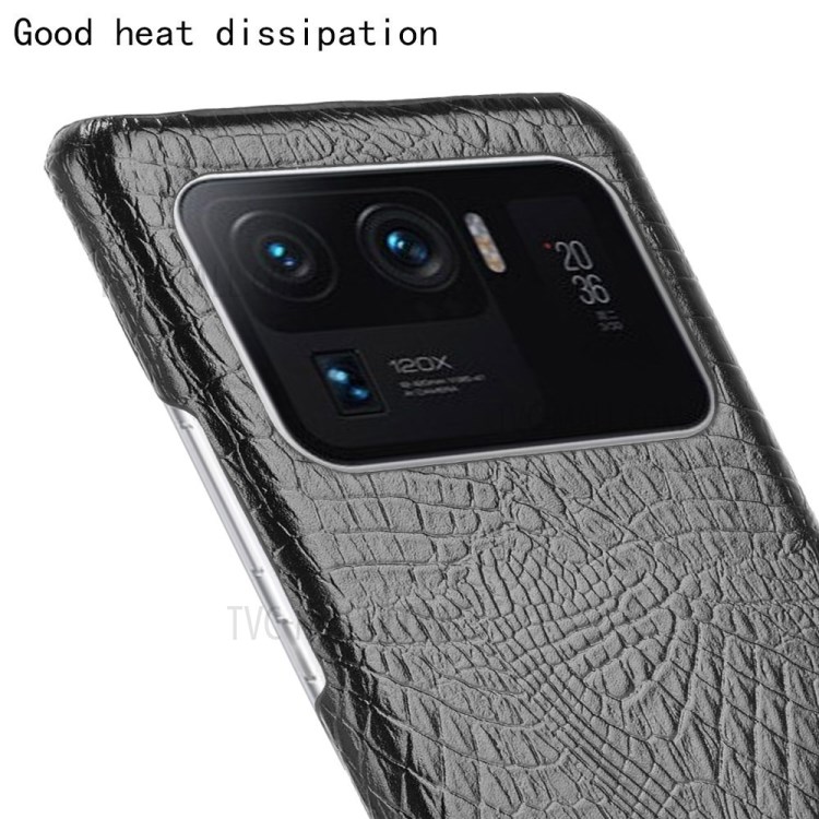 Crocodile Texture Leather Coated Hard PC Phone Cover Case for Xiaomi Mi 11 Ultra - Black-5