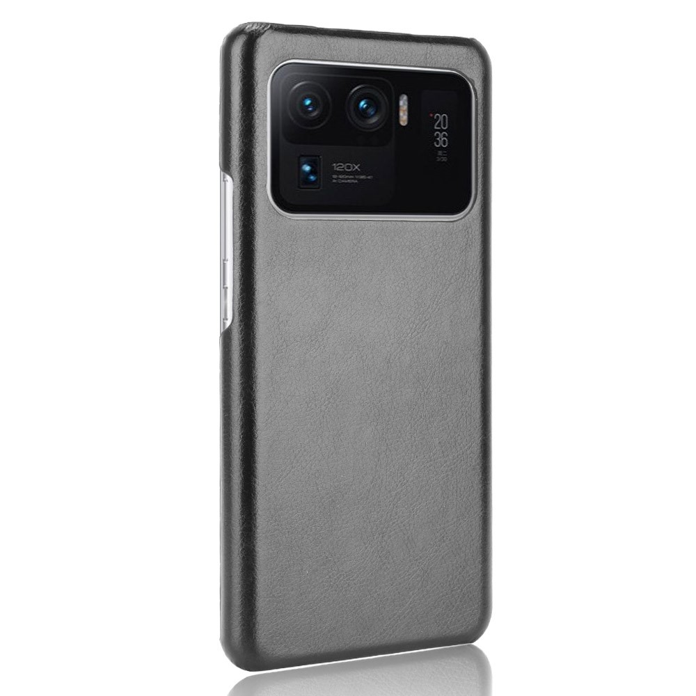 Litchi Texture PU Leather Coated PC Mobile Casing for Xiaomi Mi 11 Ultra - Black-3