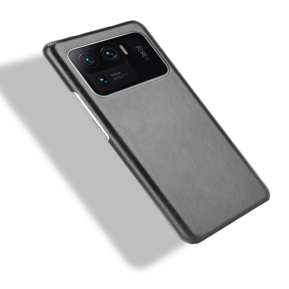 Litchi Texture PU Leather Coated PC Mobile Casing for Xiaomi Mi 11 Ultra - Black-4