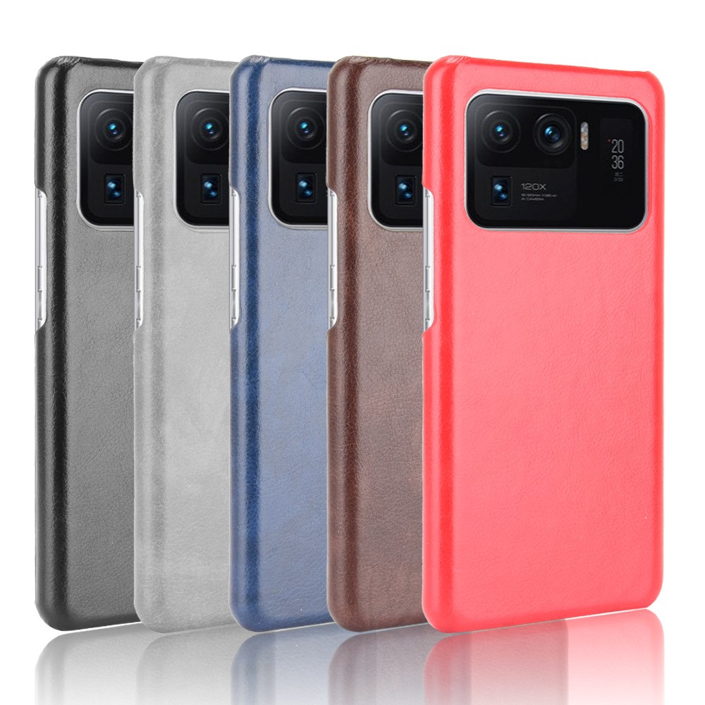 Litchi Texture PU Leather Coated PC Mobile Casing for Xiaomi Mi 11 Ultra - Black-7