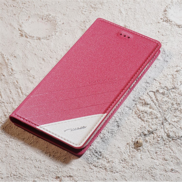TSCASE Sand-like Texture Leather Case with Stand for Xiaomi Mi Max 2 - Rose-6