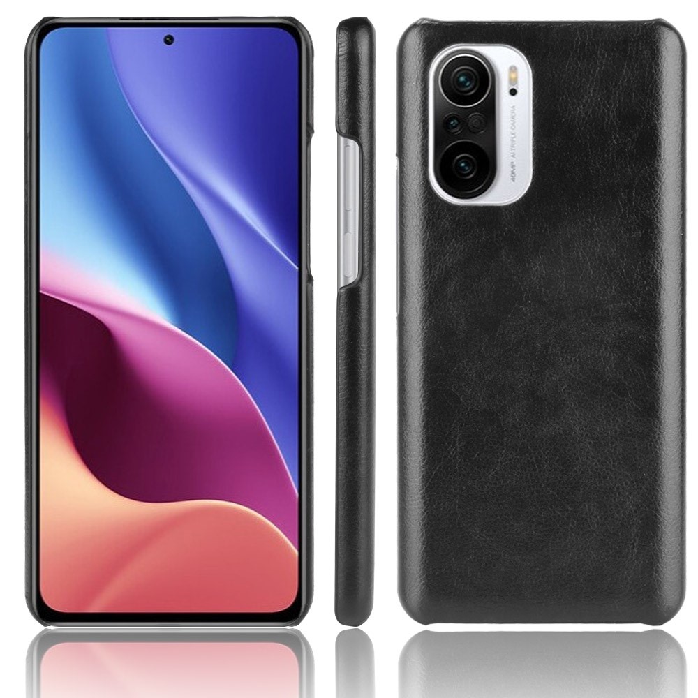 Hard PC Coated with Litchi Texture Leather Phone Case for Xiaomi Mi 11X / 11X Pro / Mi 11i / Poco F3 / Redmi K40 / K40 Pro - Black-5
