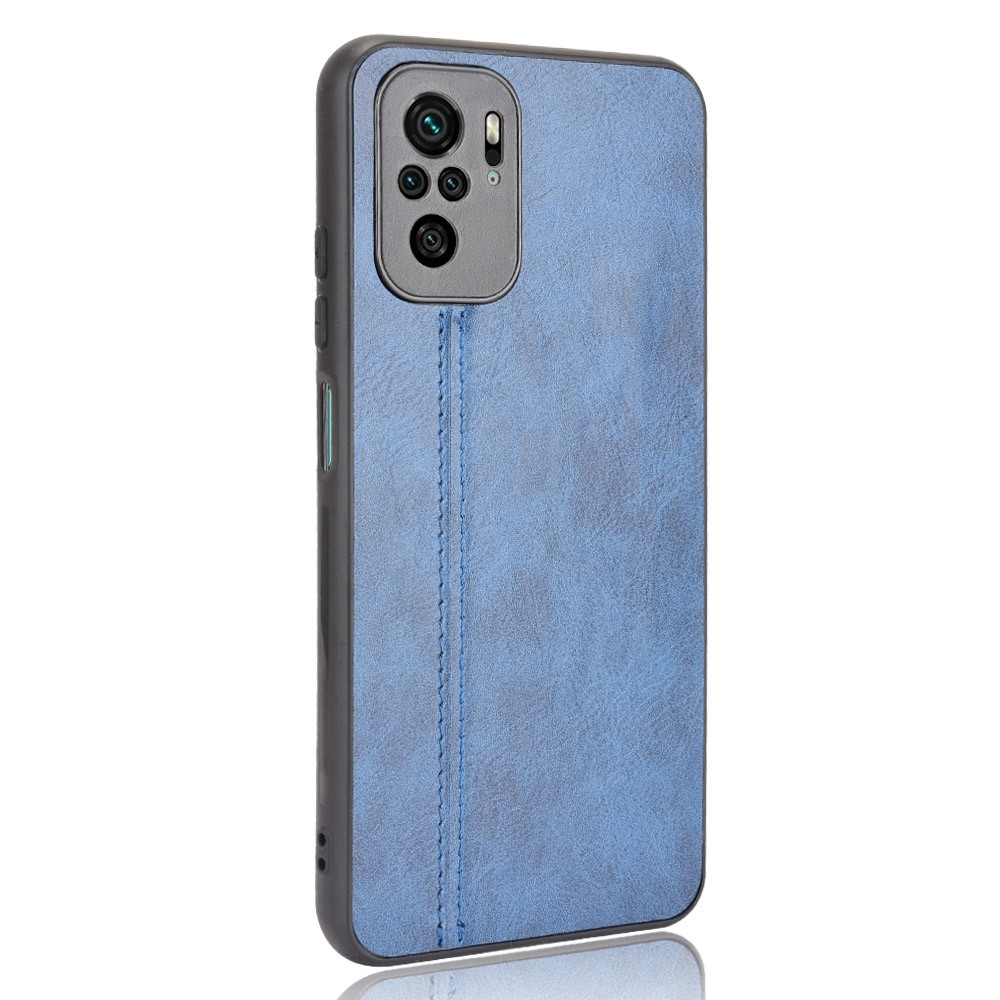 PU Leather Coated PC + TPU Mobile Phone Case for Xiaomi Redmi Note 10 4G / Redmi Note 10S - Blue-3