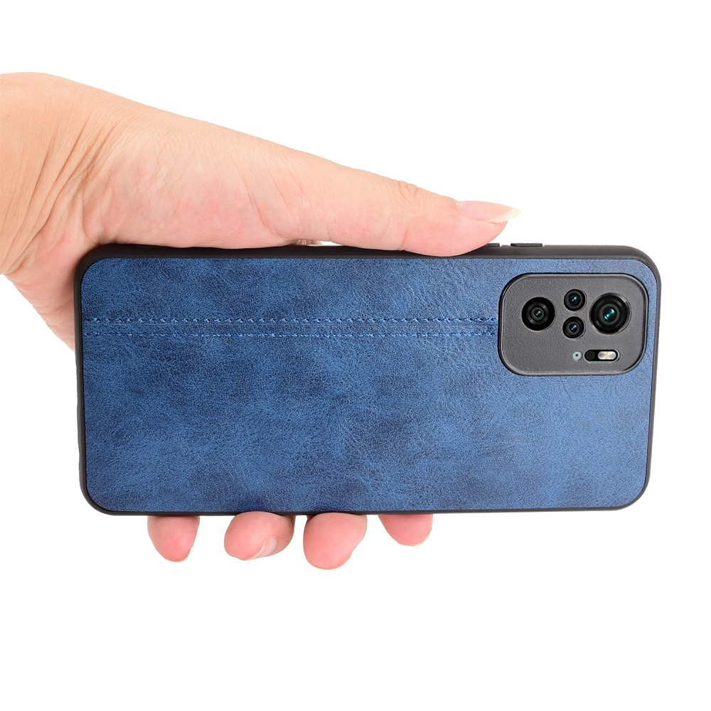 PU Leather Coated PC + TPU Mobile Phone Case for Xiaomi Redmi Note 10 4G / Redmi Note 10S - Blue-6